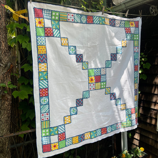Vintage Patchwork Tablecloth