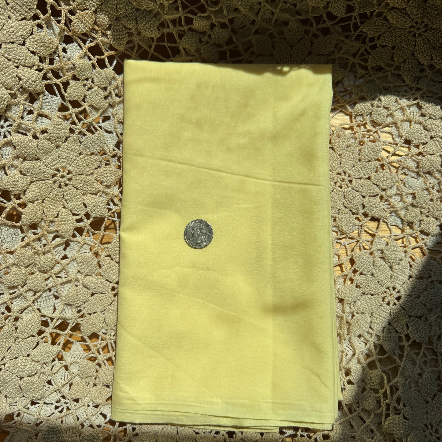 Butter Yellow Cotton (sold all together; 1 1/4 yard)