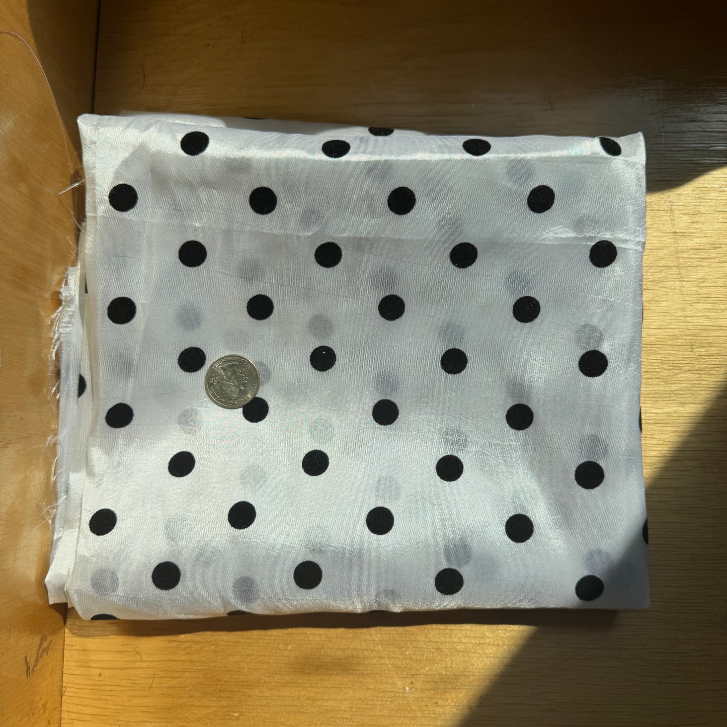 Polka Dot Poly Taffeta fabric (sold all together; 1y x 59")