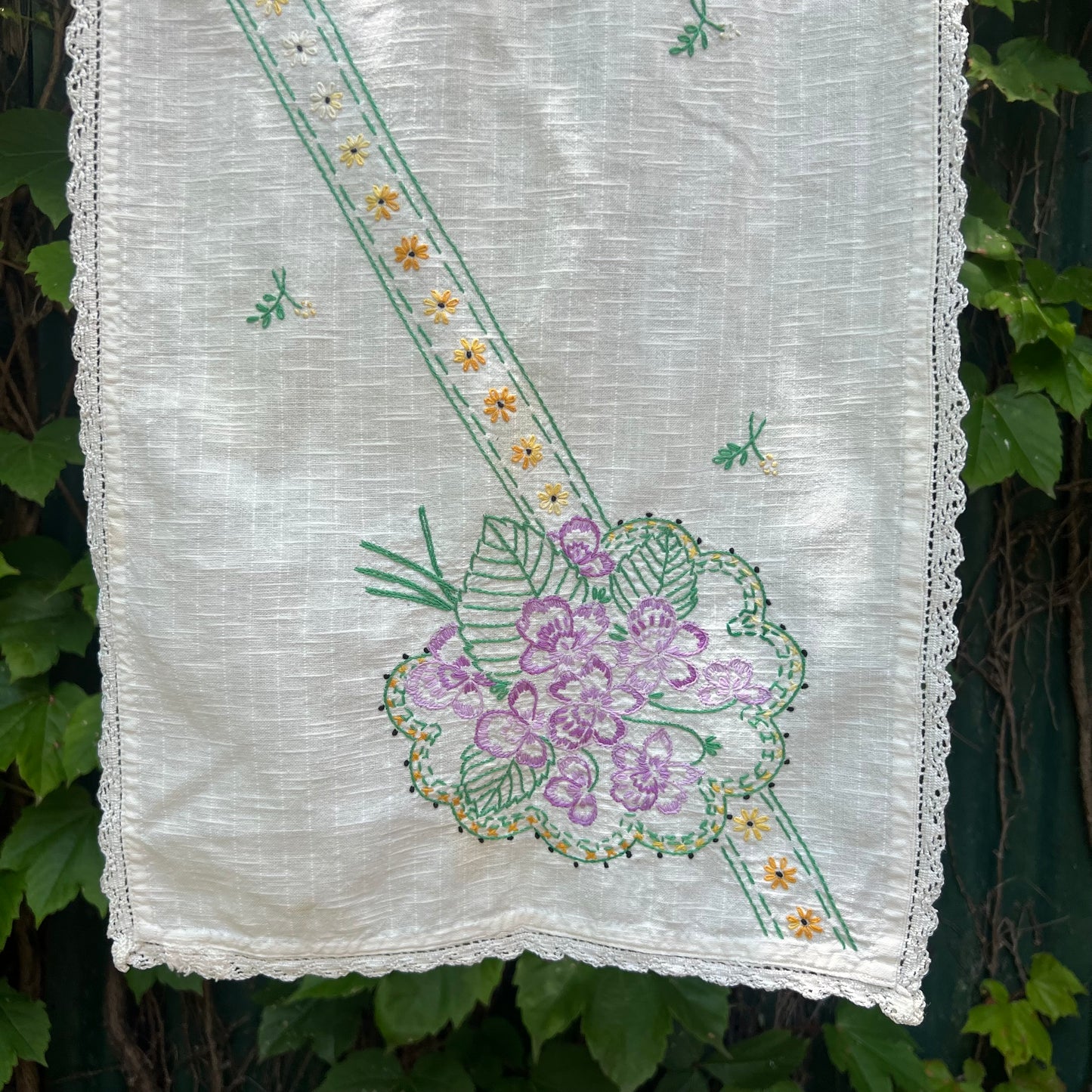 Vintage Purple Floral Runner