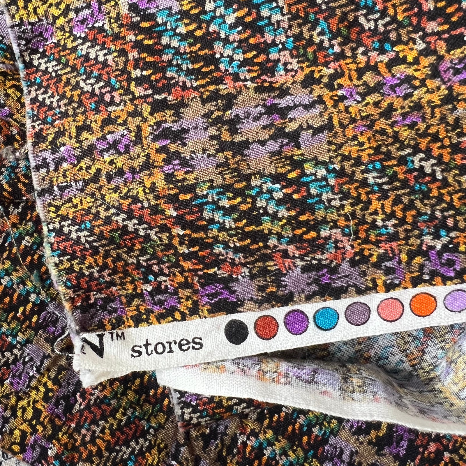 faux tweed printed quilting cotton sold all together; 1.5 yards