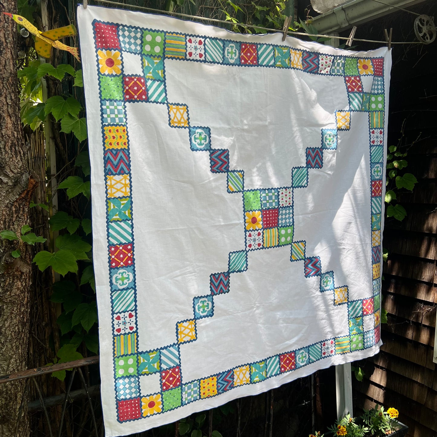 Vintage Patchwork Tablecloth