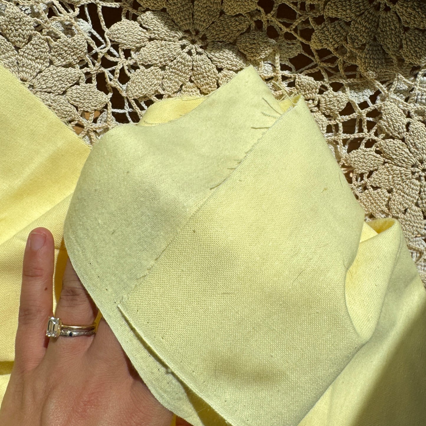 Butter Yellow Lightweight Brushed Cotton (sold by yard; 6 avail)