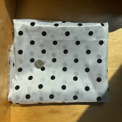 Polka Dot Poly Taffeta fabric (sold all together; 1y x 59")