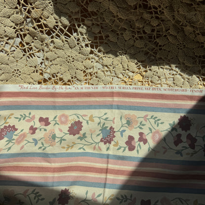 Vintage Waverly "Red Lion Inn" Floral Fabric (sold all together; 1 3/8 yard)