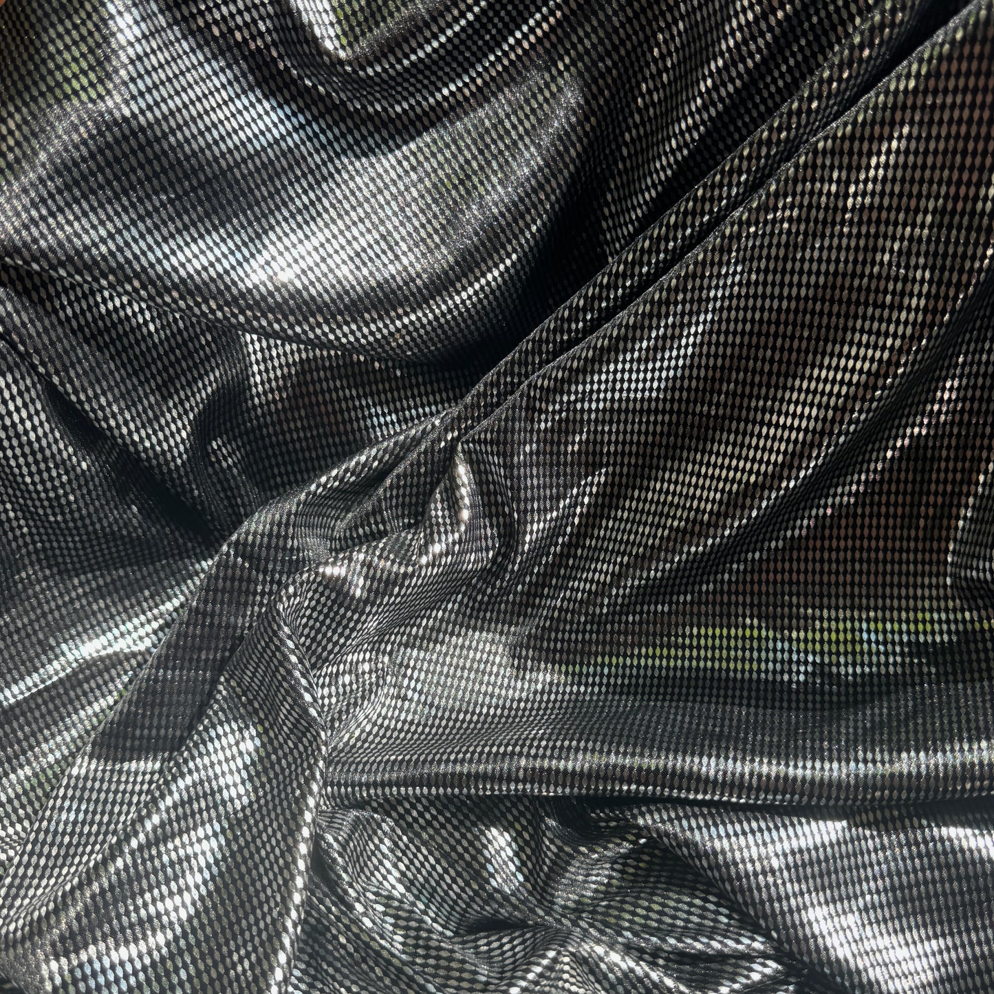 Black and Silver Disco Ball Fabric(sold all together; 1 5/8 yards)