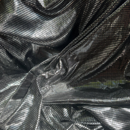 Black and Silver Disco Ball Fabric(sold all together; 1 5/8 yards)