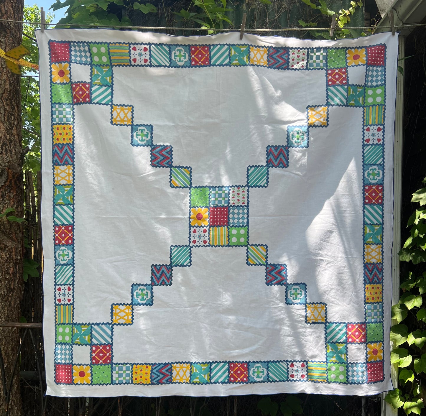 Vintage Patchwork Tablecloth