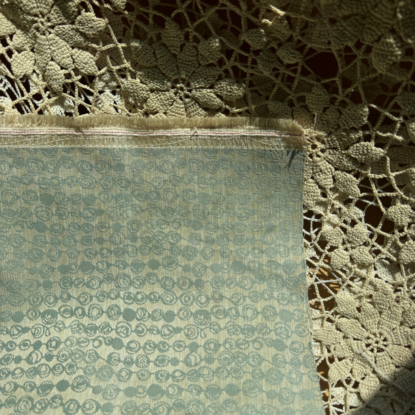 Woven Foam Backed Upholstery Fabric (sold all together; 1.5y)