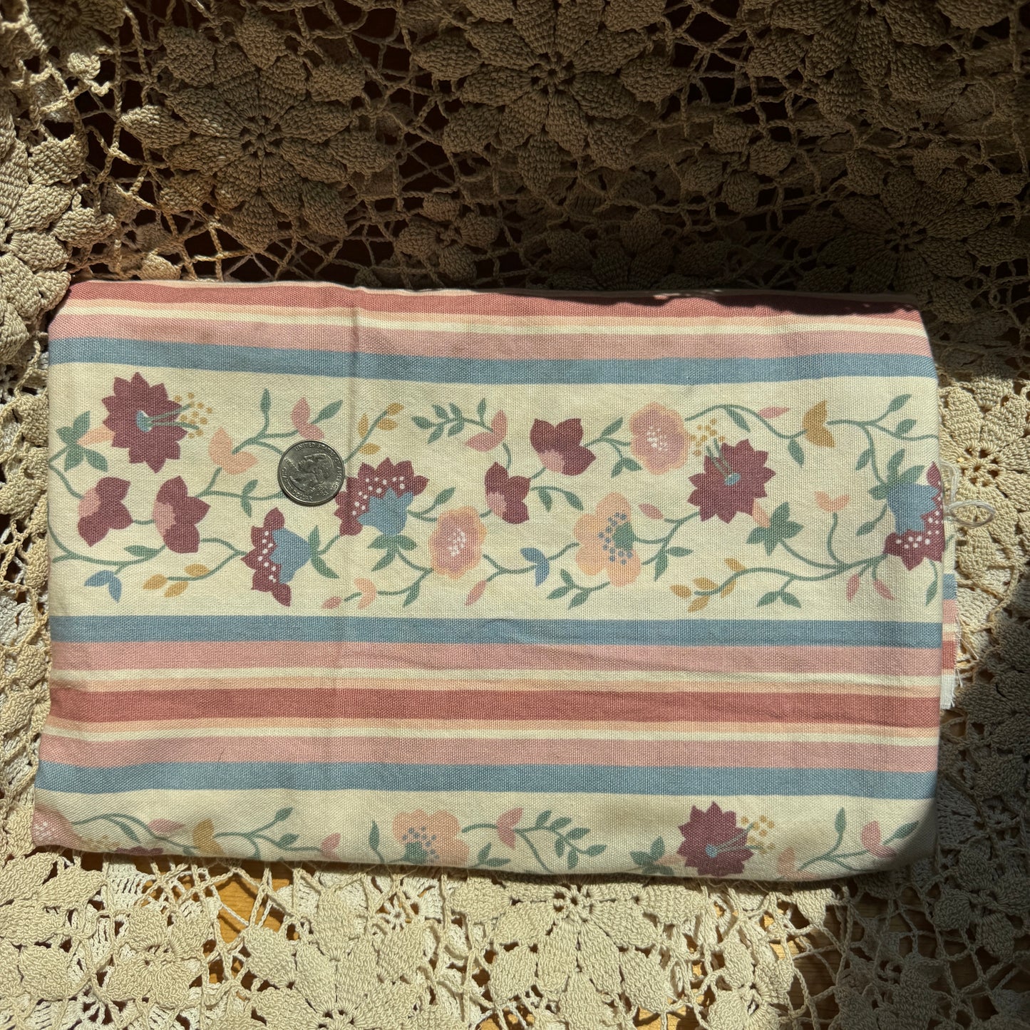 Vintage Waverly "Red Lion Inn" Floral Fabric (sold all together; 1 3/8 yard)