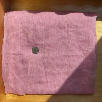 Baby Pink Polyester Crinkle Chiffon (sold by yard; 2y avail)