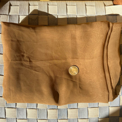 light brown chiffon fabric (sold all together; 2 yards)