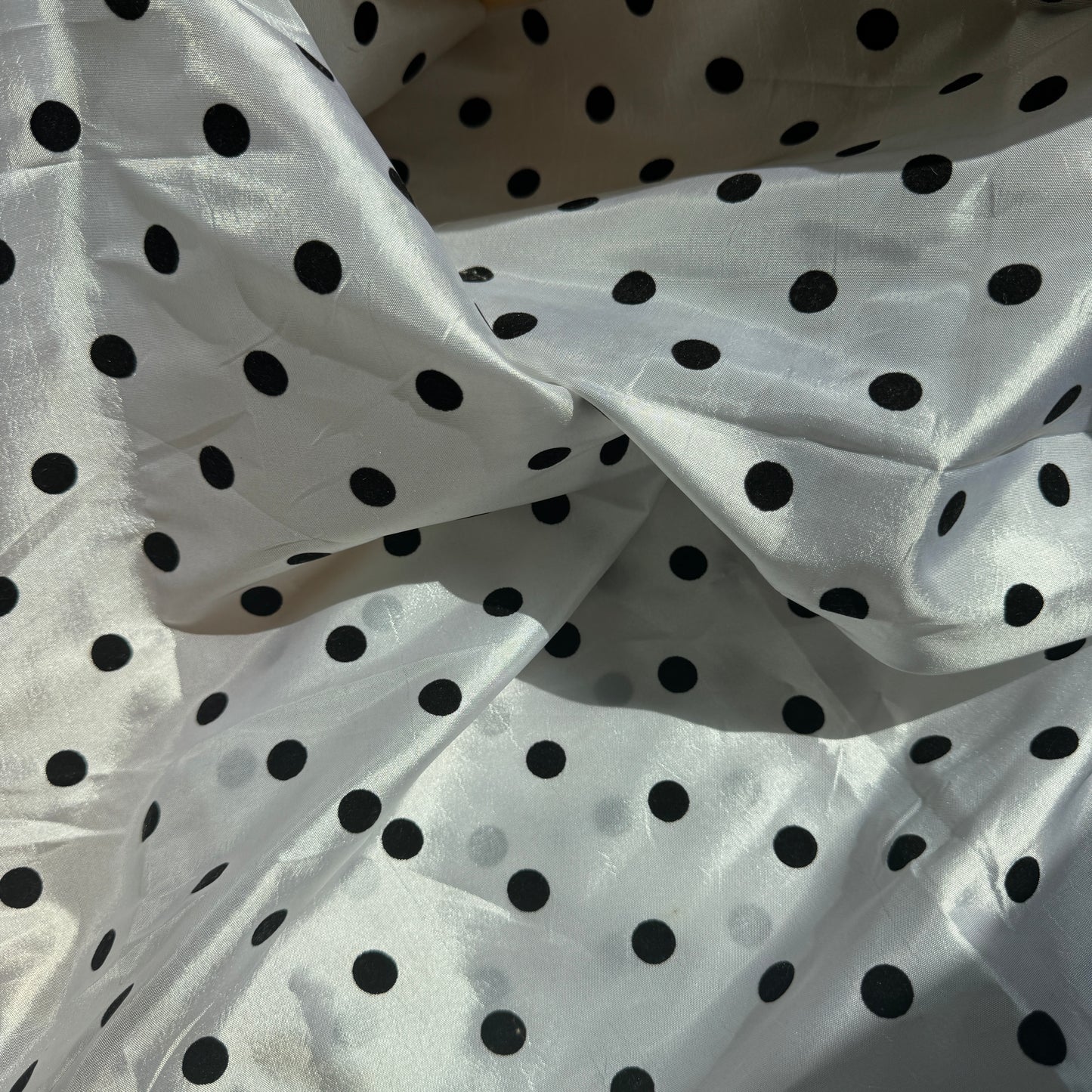 Polka Dot Poly Taffeta fabric (sold all together; 1y x 59")