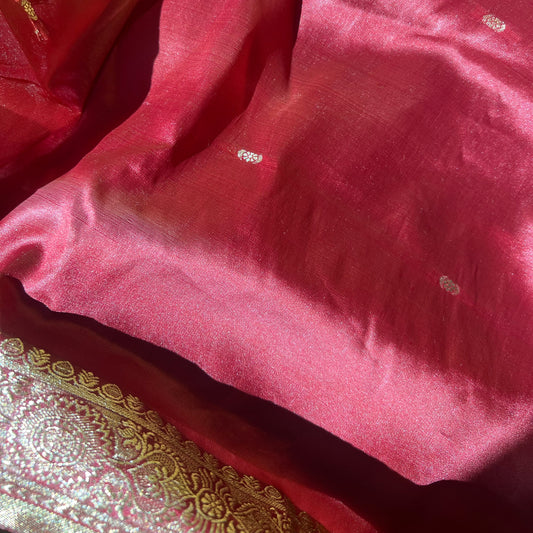 red and gold embroidered satin fabric (sold by the yard; 4 yards)