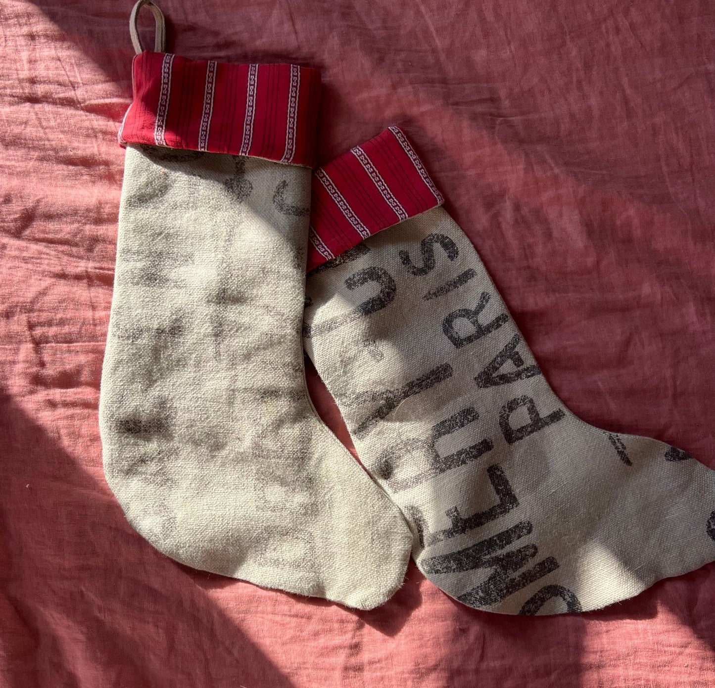 Made by Judith's; vintage sack stocking