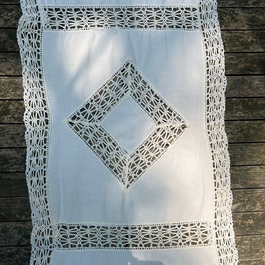 Cream table runner -long