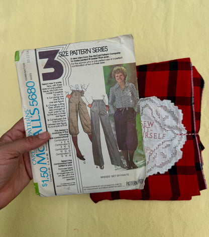 Judith’s Vintage Sewing Kit; Trousers