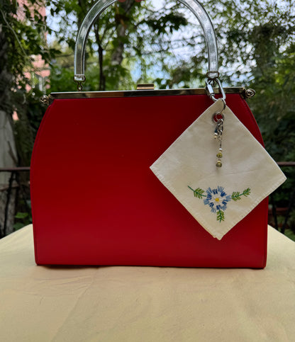 Vintage Handkerchief Bag Charm