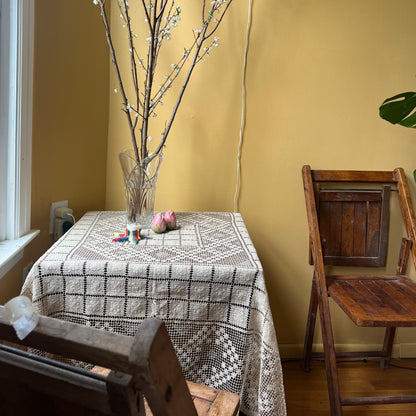 square woven lace tablecloth