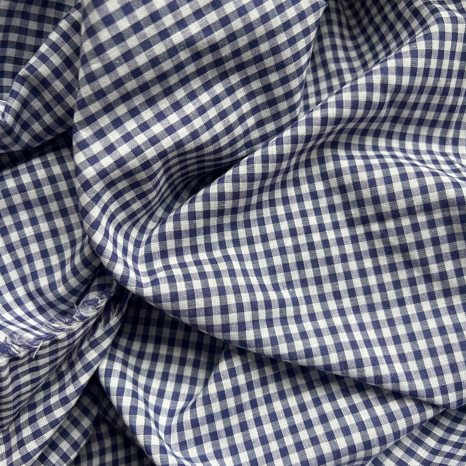 navy blue gingham fabric 1 yard 5 inches; sold all together