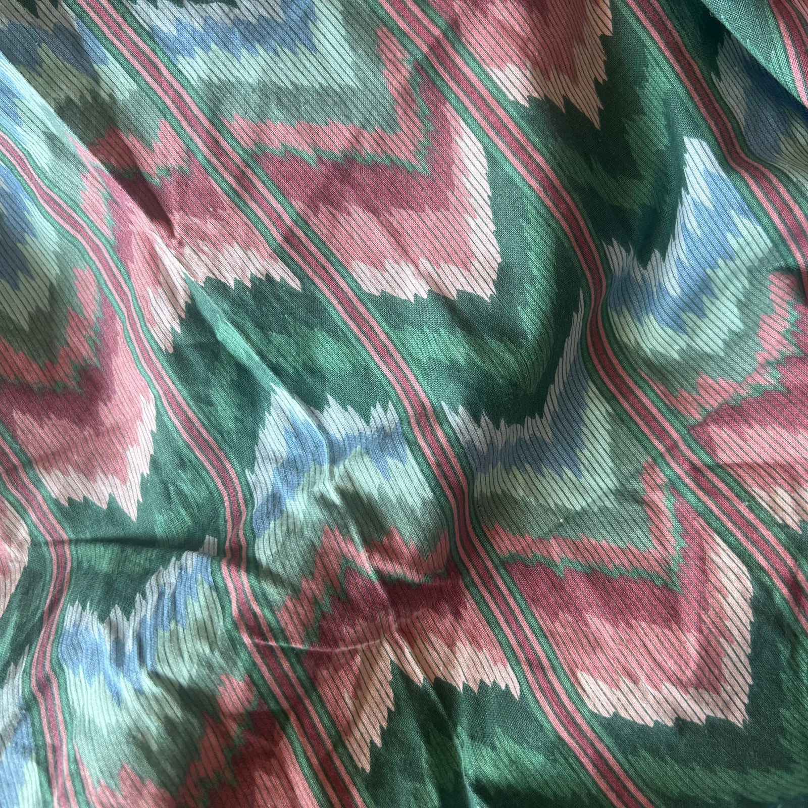 pink & green chevron fabric