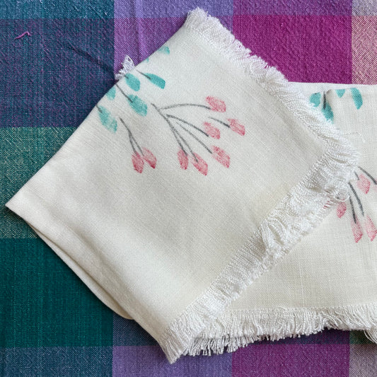 vintage painted branch napkins