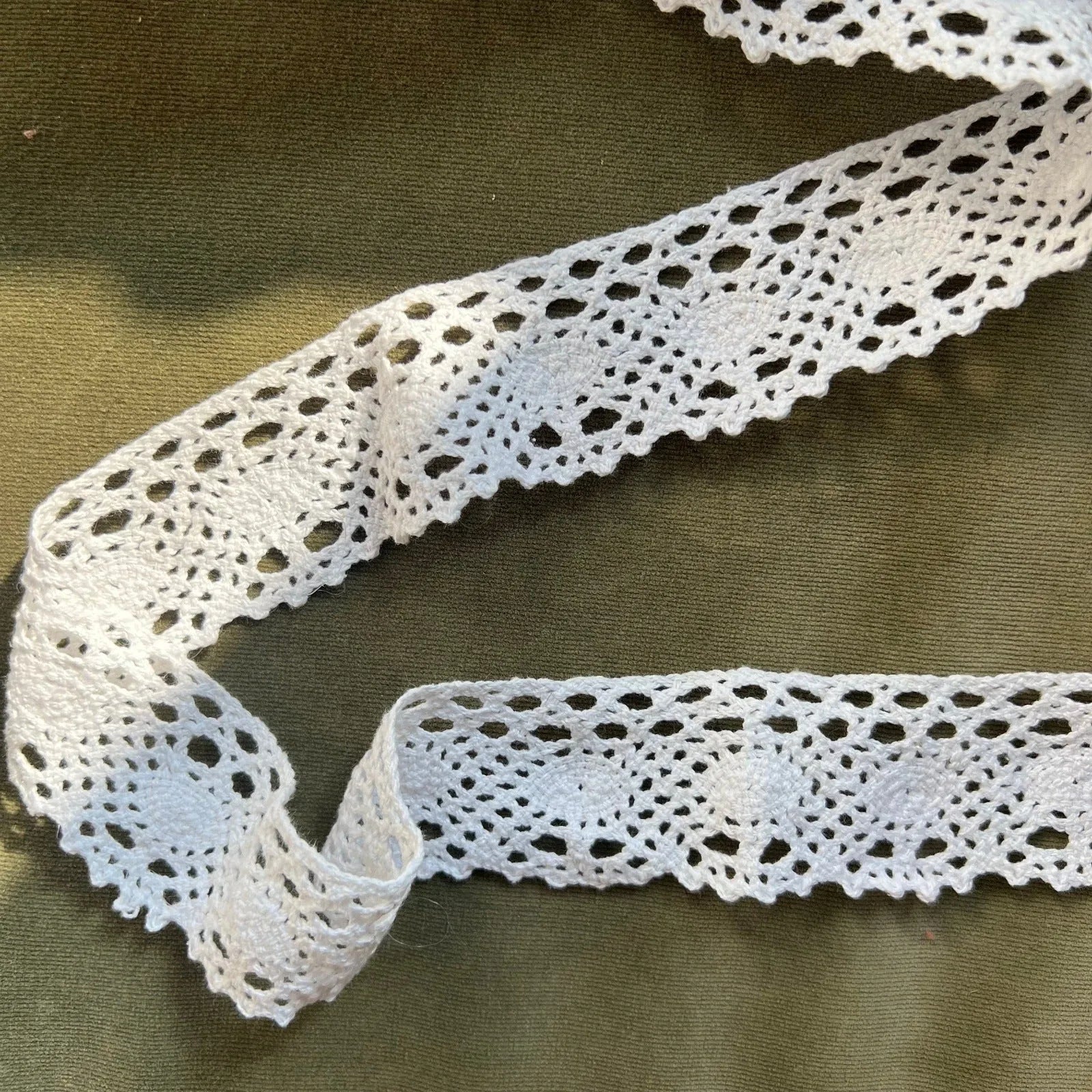 white crocheted lace trim 3 yards; sold all together