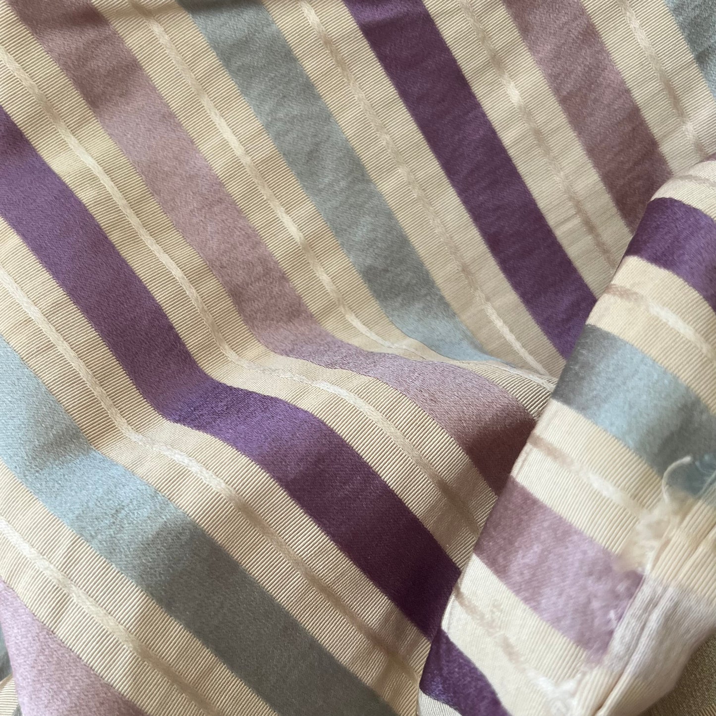 Purple striped upholstery fabric priced per yard