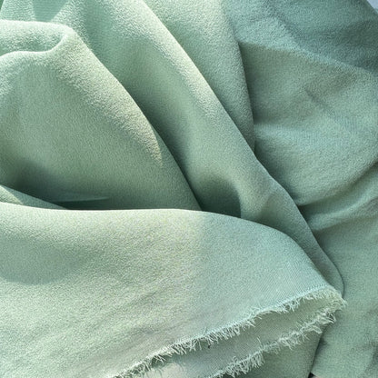 green silk blend fabric 2 yards