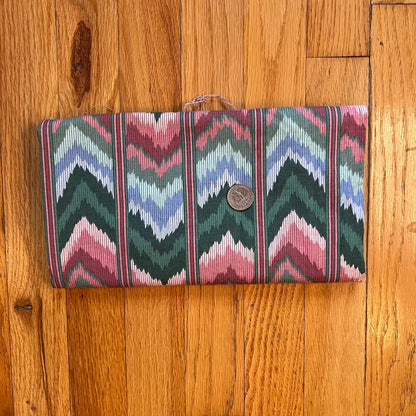 pink & green chevron fabric